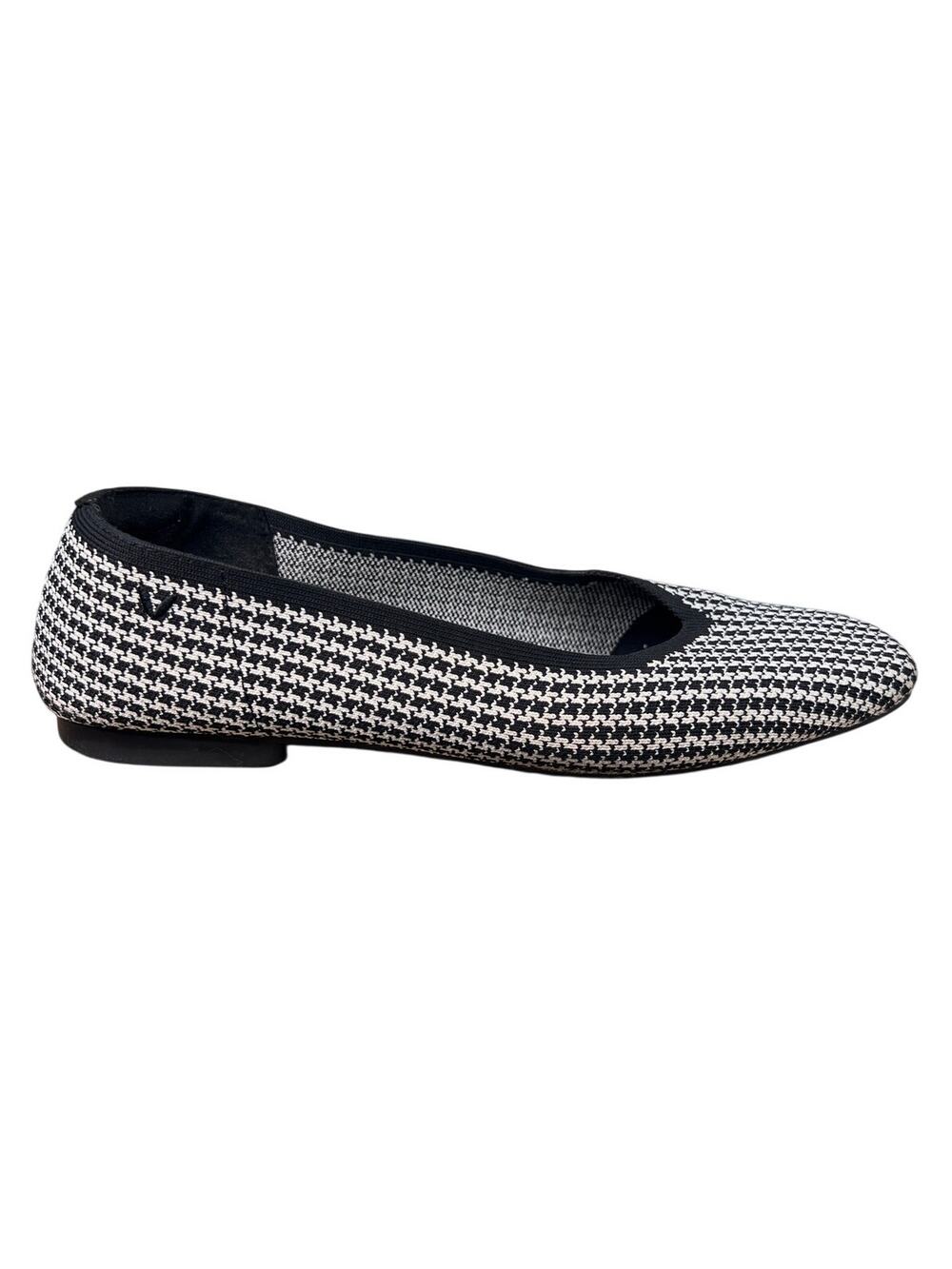 Vivaia Women’s Margot 2.0 Black Houndstooth Square Toe Flat Size 42 US 10.5